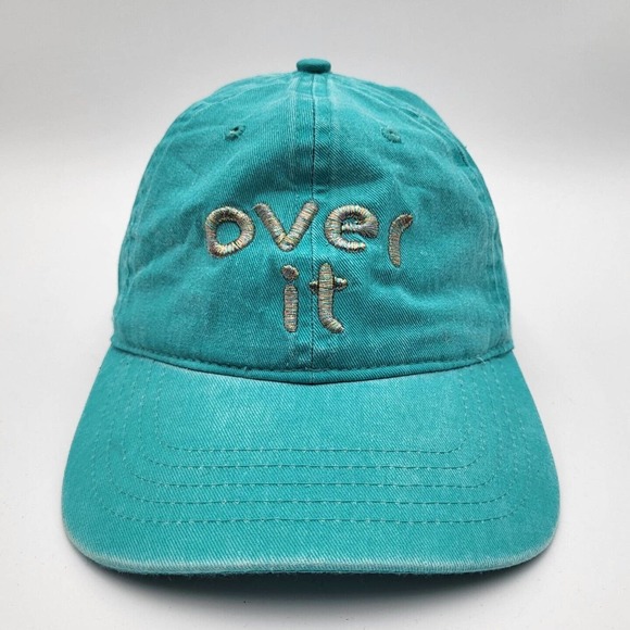 Over It Hat Cap Adult Adjustable Strapback Humor Funny Unstructured Mens - Picture 1 of 9